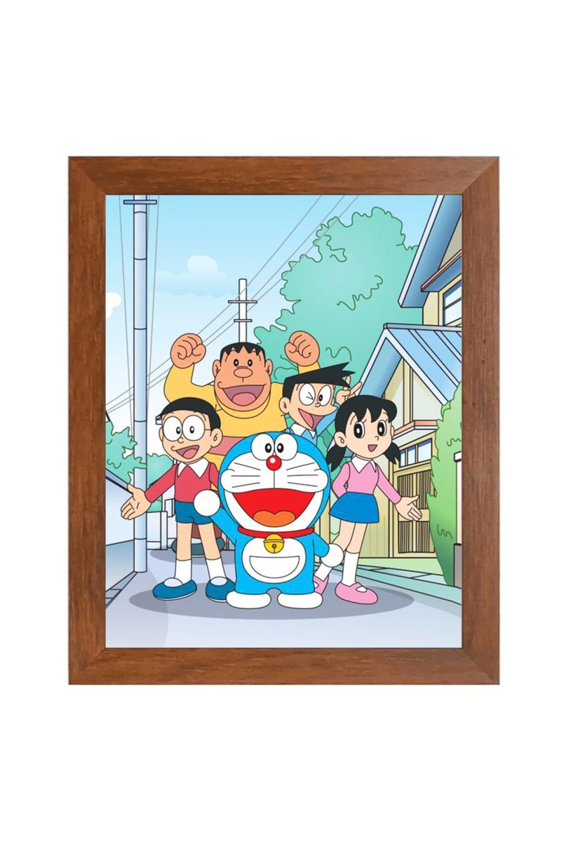 AI Funny AI Funny Doremon Art Picture for Kids Art Picture for Kids - 10x14 inches, Brown Color - Perfect Wall Decor for Children's Room