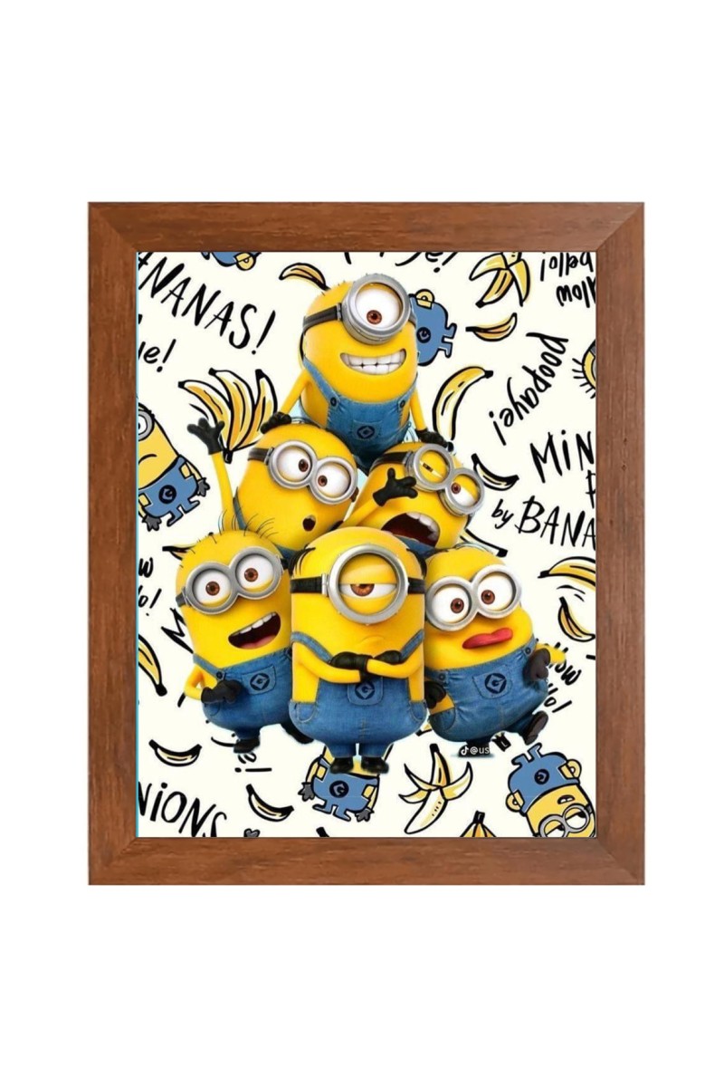 AI Funny AI Funny Cute Minions  Art Picture for Kids Art Picture for Kids - 10x14 inches, Brown Color - Perfect Wall Decor for Children's Room