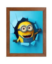 AI Funny AI Funny Cute Minions  Art Picture for Kids Art Picture for Kids - 10x14 inches, Brown Color - Perfect Wall Decor for Children's Room