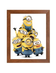 AI Funny AI Funny Cute Minions  Art Picture for Kids Art Picture for Kids - 10x14 inches, Brown Color - Perfect Wall Decor for Children's Room