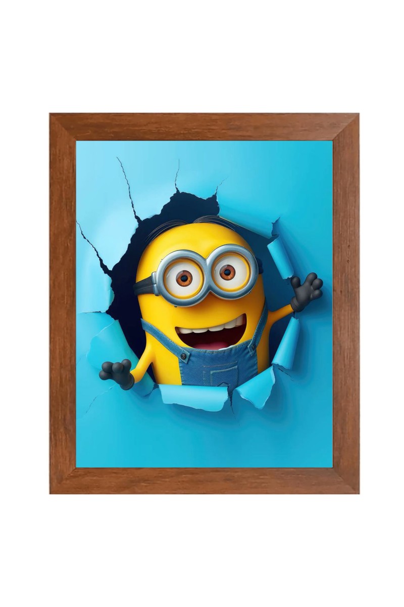 AI Funny AI Funny Cute Minions  Art Picture for Kids Art Picture for Kids - 10x14 inches, Brown Color - Perfect Wall Decor for Children's Room