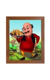 AI Funny AI Funny Motu patlu  Art Picture for Kids Art Picture for Kids - 10x14 inches, Brown Color - Perfect Wall Decor for Children's Room