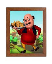 AI Funny AI Funny Motu patlu  Art Picture for Kids Art Picture for Kids - 10x14 inches, Brown Color - Perfect Wall Decor for Children's Room