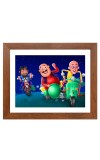 AI Funny AI Funny Motu patlu  Art Picture for Kids Art Picture for Kids - 10x14 inches, Brown Color - Perfect Wall Decor for Children's Room