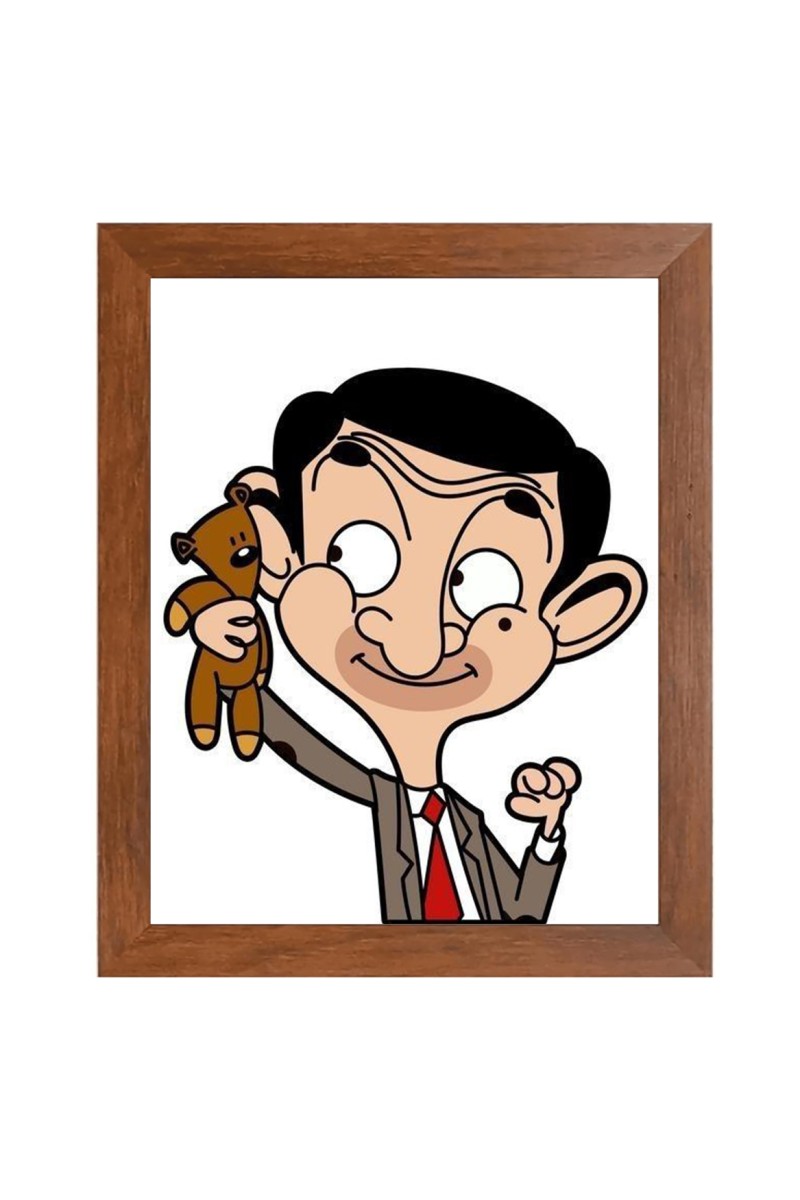 AI Funny AI Funny Mr. Bean Cartoon Art Picture for Kids Art Picture for Kids - 10x14 inches, Brown Color - Perfect Wall Decor for Children's Room