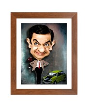 AI Funny AI Funny Mr. Bean Cartoon Art Picture for Kids Art Picture for Kids - 10x14 inches, Brown Color - Perfect Wall Decor for Children's Room