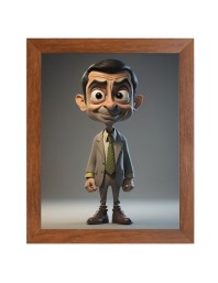 AI Funny AI Funny Mr. Bean Cartoon Art Picture for Kids Art Picture for Kids - 10x14 inches, Brown Color - Perfect Wall Decor for Children's Room