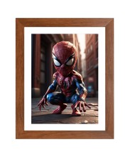 AI Funny AI Funny Spiderman  Art Picture for Kids Art Picture for Kids - 10x14 inches, Brown Color - Perfect Wall Decor for Children's Room