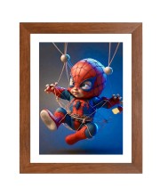 AI Funny AI Funny Spiderman  Art Picture for Kids Art Picture for Kids - 10x14 inches, Brown Color - Perfect Wall Decor for Children's Room