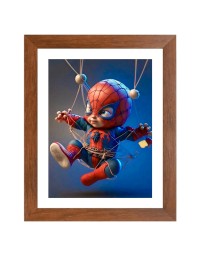 AI Funny AI Funny Spiderman  Art Picture for Kids Art Picture for Kids - 10x14 inches, Brown Color - Perfect Wall Decor for Children's Room