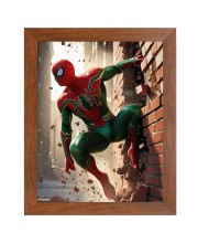 AI Funny AI Funny Spiderman  Art Picture for Kids Art Picture for Kids - 10x14 inches, Brown Color - Perfect Wall Decor for Children's Room