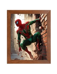 AI Funny AI Funny Spiderman  Art Picture for Kids Art Picture for Kids - 10x14 inches, Brown Color - Perfect Wall Decor for Children's Room