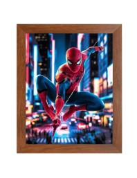 AI Funny AI Funny Spiderman  Art Picture for Kids Art Picture for Kids - 10x14 inches, Brown Color - Perfect Wall Decor for Children's Room
