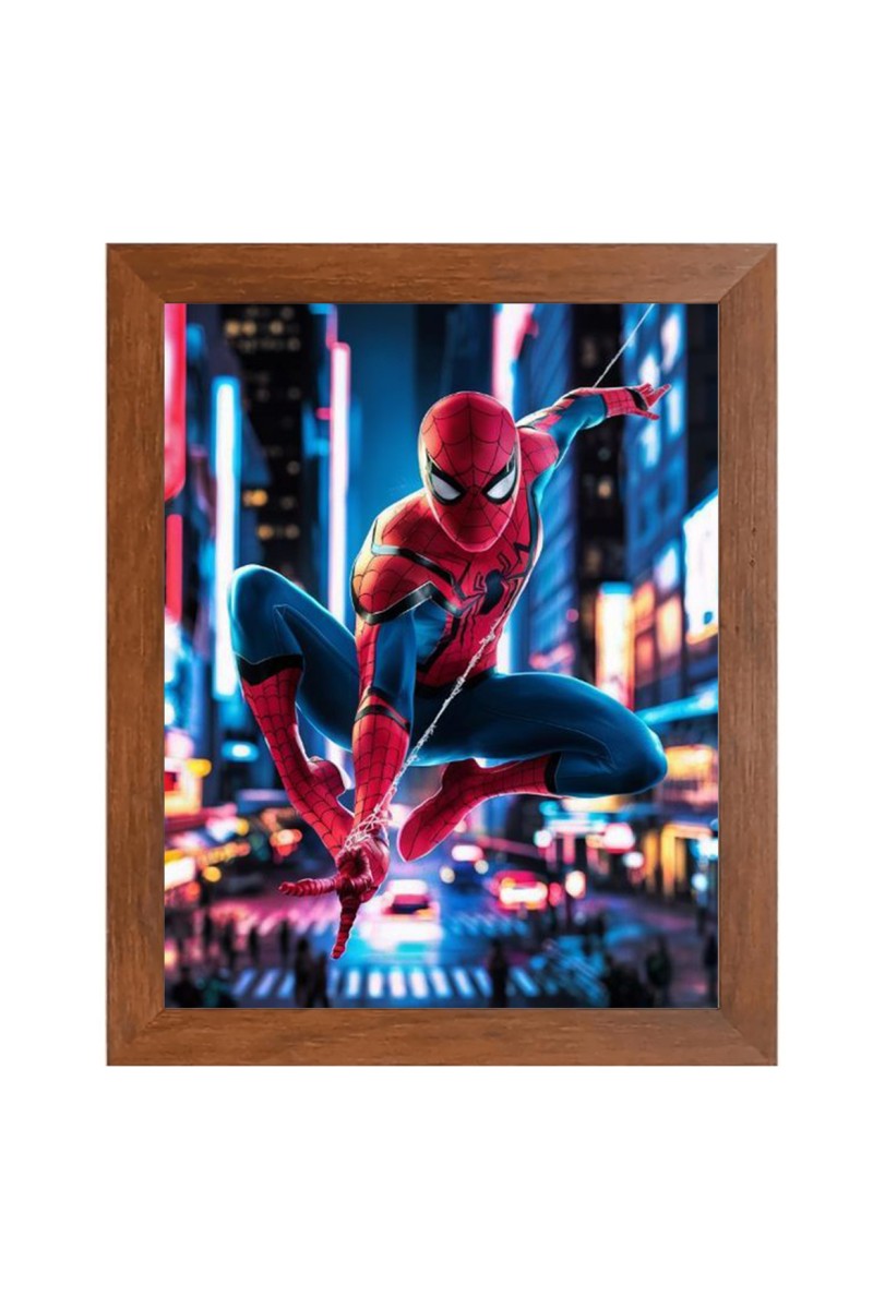 AI Funny AI Funny Spiderman  Art Picture for Kids Art Picture for Kids - 10x14 inches, Brown Color - Perfect Wall Decor for Children's Room