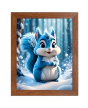 AI Funny AI Funny Squirrel  Art Picture for Kids Art Picture for Kids - 10x14 inches, Brown Color - Perfect Wall Decor for Children's Room
