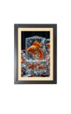 The lovely golden fish  Photo Frame Funny Animal and Bird Cartoon Art, Black color, 11x15 Inch
