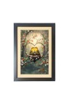 The lovely romantic birds  Photo Frame Funny Animal and Bird Cartoon Art, Black color, 11x15 Inch