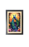 The two beautiful peacocks Photo Frame Funny Animal and Bird Cartoon Art, Black color, 11x15 Inch The two beautiful peacocks Photo Frame Funny Animal and Bird Cartoon Art, Black color, 11x15 Inch