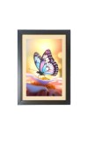 The beautiful butterfly  Photo Frame Funny Animal and Bird Cartoon Art, Black color, 11x15 Inch