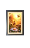The beautiful butterflies  Photo Frame Funny Animal and Bird Cartoon Art, Black color, 11x15 Inch