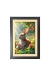 The cute little rabbits Photo Frame Funny Animal and Bird Cartoon Art, Black color, 11x15 Inch The cute little rabbits Photo Frame Funny Animal and Bird Cartoon Art, Black color, 11x15 Inch