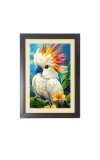 The parrot painting  Photo Frame Funny Animal and Bird Cartoon Art, Black color, 11x15 Inch