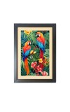 The colorful birds  Photo Frame Funny Animal and Bird Cartoon Art, Black color, 11x15 Inch
