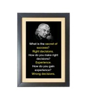 A. P. J. Abdul Kalam  & His Famous Quote & His Famous Quote Photo Frame - Brown Frame, 11x15 Inches, Perfect for Office & Wall Decoration, Ideal Gift