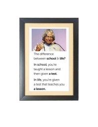 A. P. J. Abdul Kalam  & His Famous Quote & His Famous Quote Photo Frame - Brown Frame, 11x15 Inches, Perfect for Office & Wall Decoration, Ideal Gift
