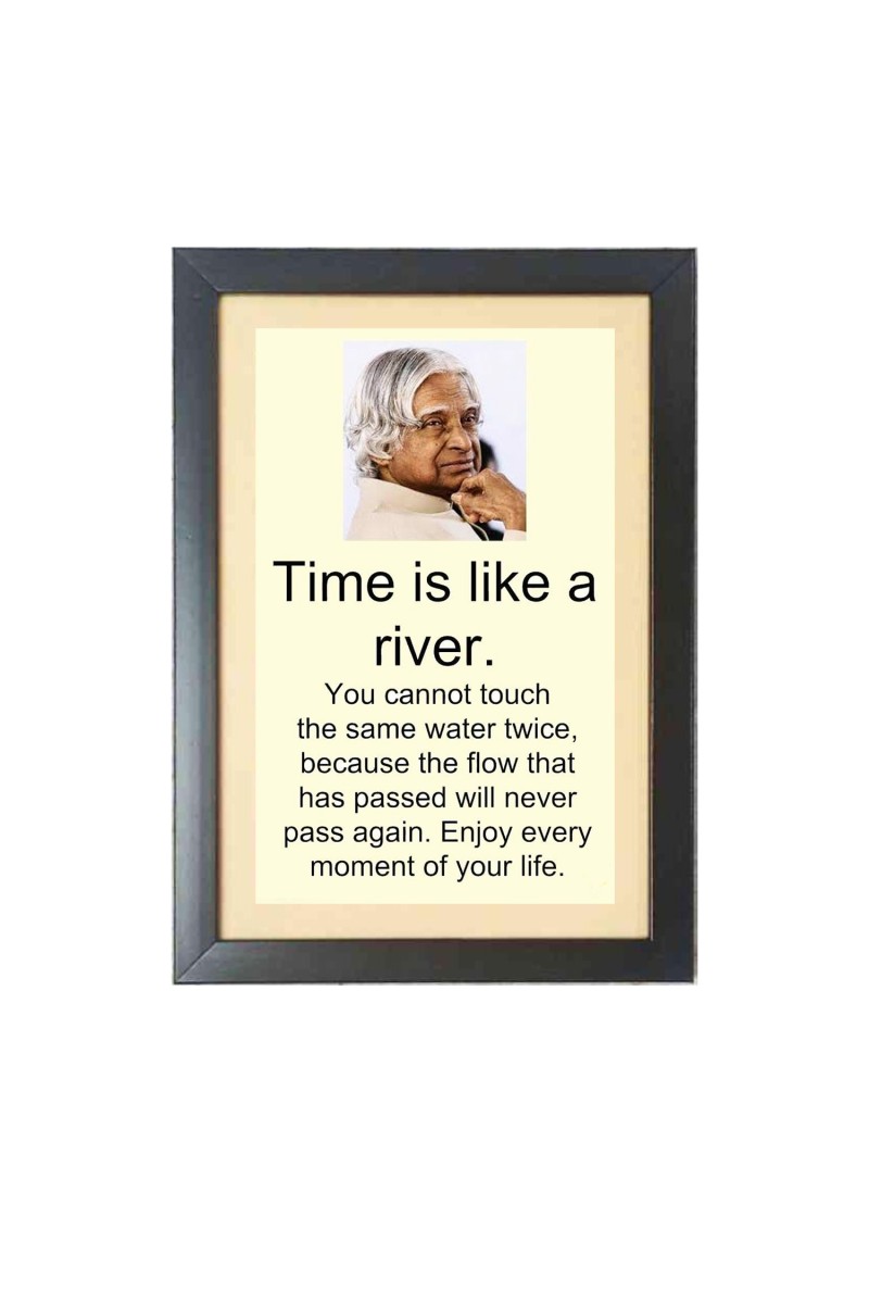 A. P. J. Abdul Kalam  & His Famous Quote & His Famous Quote Photo Frame - Brown Frame, 11x15 Inches, Perfect for Office & Wall Decoration, Ideal Gift