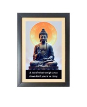 Buddha & His Famous Quote & His Famous Quote Photo Frame - Brown Frame, 11x15 Inches, Perfect for Office & Wall Decoration, Ideal Gift