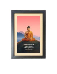 Buddha & His Famous Quote & His Famous Quote Photo Frame - Brown Frame, 11x15 Inches, Perfect for Office & Wall Decoration, Ideal Gift