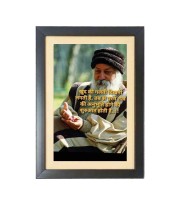 Osho Rajneesh & His Famous Quote & His Famous Quote Photo Frame - Brown Frame, 11x15 Inches, Perfect for Office & Wall Decoration, Ideal Gift