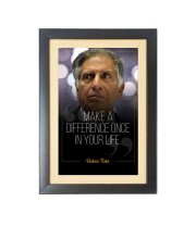 Ratan Naval Tata & His Famous Quote & His Famous Quote Photo Frame - Brown Frame, 11x15 Inches, Perfect for Office & Wall Decoration, Ideal Gift
