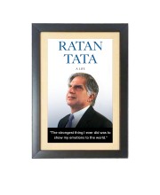 Ratan Naval Tata & His Famous Quote & His Famous Quote Photo Frame - Brown Frame, 11x15 Inches, Perfect for Office & Wall Decoration, Ideal Gift