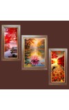 3-Pack Chasing Sunsets, Catching Stars Photo Frames - 2 Pieces 6x13 Inch & 1 Piece 10x13 Inch - Rustic Wall Art for Home & Office Decor - Botanical Wall Hanging for Living Room, Bedroom