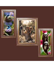 3-Pack Nature Photo Frames - 2 Pieces 6x13 Inch & 1 Piece 10x13 Inch - Rustic Wall Art for Home & Office Decor - Botanical Wall Hanging for Living Room, Bedroom, or Workspace