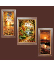 3-Pack The Heartbeat of the Forest Photo Frames - 2 Pieces 6x13 Inch & 1 Piece 10x13 Inch - Rustic Wall Art for Home & Office Decor - Botanical Wall Hanging for Living Room, Bedroom, or