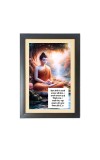 Buddha & His Famous Quote & His Famous Quote Photo Frame - Brown Frame, 11x15 Inches, Perfect for Office & Wall Decoration, Ideal Gift