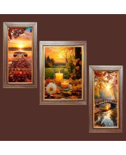 3-Pack Beneath the Sky, Beyond Time Photo Frames - 2 Pieces 6x13 Inch & 1 Piece 10x13 Inch - Rustic Wall Art for Home & Office Decor - Botanical Wall Hanging for Living Room, Bedroom, o