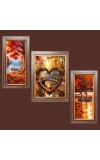 3-Pack Lovely swans Photo Frames - 2 Pieces 6x13 Inch & 1 Piece 10x13 Inch - Rustic Wall Art for Home & Office Decor - Botanical Wall Hanging for Living Room, Bedroom, or Workspace