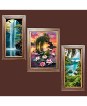 3-Pack The Diverse Faces of Nature Photo Frames - 2 Pieces 6x13 Inch & 1 Piece 10x13 Inch - Rustic Wall Art for Home & Office Decor - Botanical Wall Hanging for Living Room, Bedroom, or