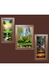 3-Pack The Thrill of Observing Nature Up Close Photo Frames - 2 Pieces 6x13 Inch & 1 Piece 10x13 Inch - Rustic Wall Art for Home & Office Decor - Botanical Wall Hanging for Living Room,