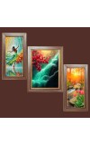 3-Pack Lovely nature view  Photo Frames - 2 Pieces 6x13 Inch & 1 Piece 10x13 Inch - Rustic Wall Art for Home & Office Decor - Botanical Wall Hanging for Living Room, Bedroom, or Workspa