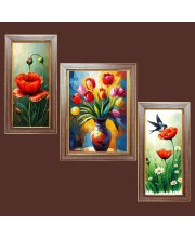 3-Pack Beautiful flower painitng Photo Frames - 2 Pieces 6x13 Inch & 1 Piece 10x13 Inch - Rustic Wall Art for Home & Office Decor - Botanical Wall Hanging for Living Room, Bedroom, or W 3-Pack Beautiful flower painitng Photo Frames - 2 Pieces 6x13 Inch & 1 Piece 10x13 Inch - Rustic Wall Art for Home & Office Decor - Botanical Wall Hanging for Living Room, Bedroom, or W
