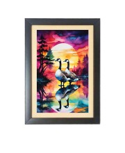 Beautiful Beautiful Duckling Photo Frame - 11x15 Inch Black 1-Inch Frame with Mount Paper - Perfect for Home Decor, Living Room & Office