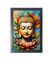 Beautiful Beautiful Buddha Photo Frame - 11x15 Inch Black 1-Inch Frame with Mount Paper - Perfect for Home Decor, Living Room & Office
