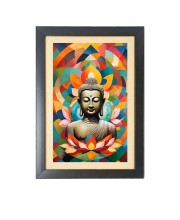Beautiful Beautiful Buddha Photo Frame - 11x15 Inch Black 1-Inch Frame with Mount Paper - Perfect for Home Decor, Living Room & Office