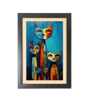 Beautiful Beautiful Cats Photo Frame - 11x15 Inch Black 1-Inch Frame with Mount Paper - Perfect for Home Decor, Living Room & Office