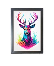 Beautiful Beautiful Deer Photo Frame - 11x15 Inch Black 1-Inch Frame with Mount Paper - Perfect for Home Decor, Living Room & Office